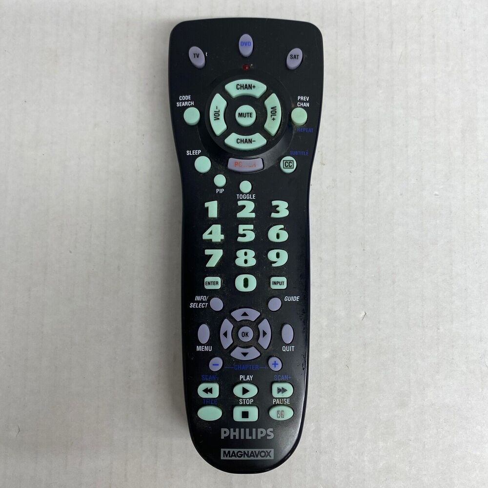 Philips Magnavox PM335 3 Device Universal Remote Control For TV, DVD, SAT